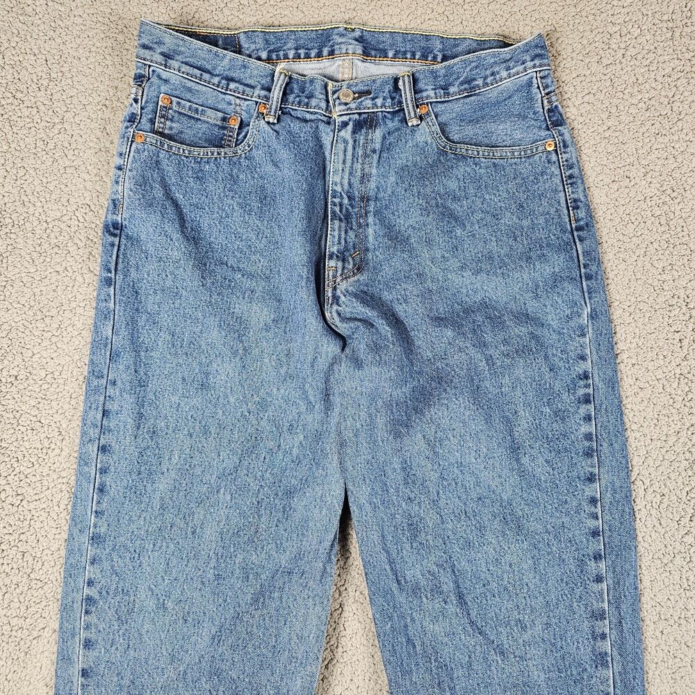 Levis 560 Jeans Mens 36x28 Blue Stonewash Loose Fit Tapered Leg Comfort Workwear